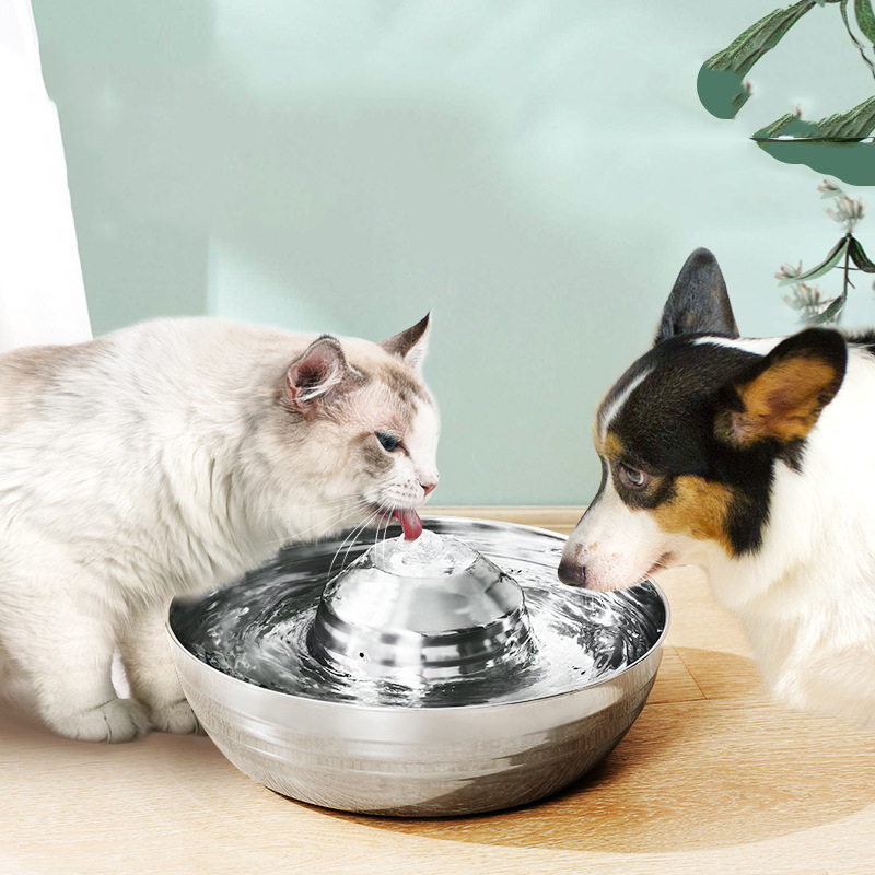 2022 New Arrival Stainless Steel Water Fountain Circulating for Cat