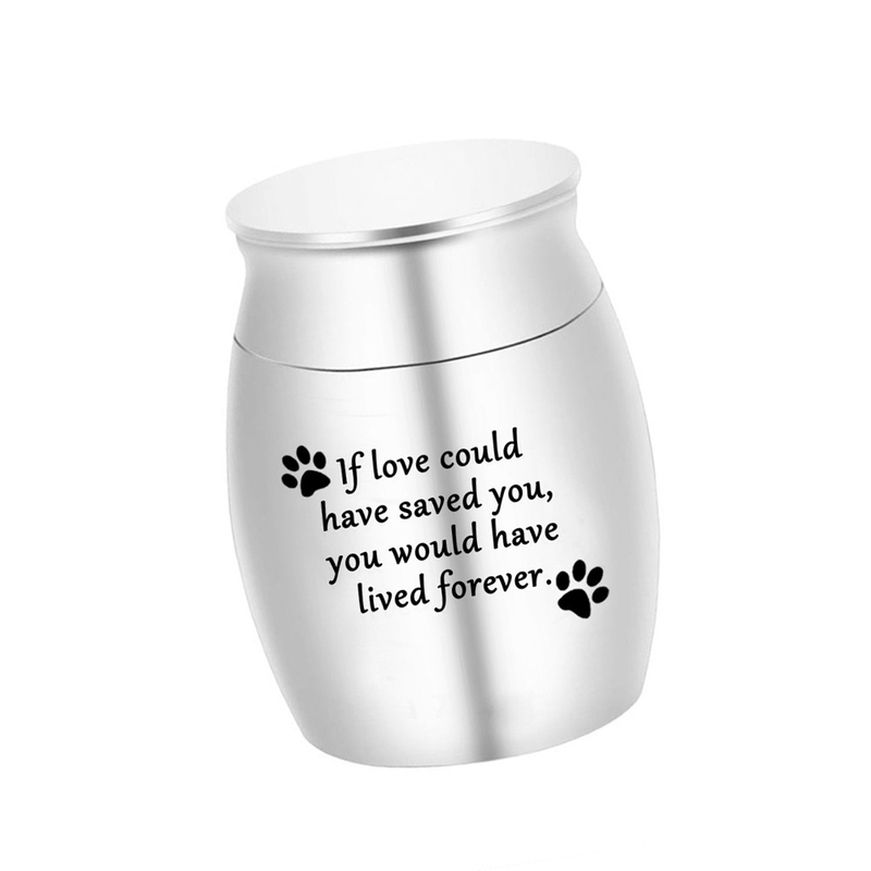 Pet Stainless Steel Urn Caskets Keramik Urn Necklaces for Ashes