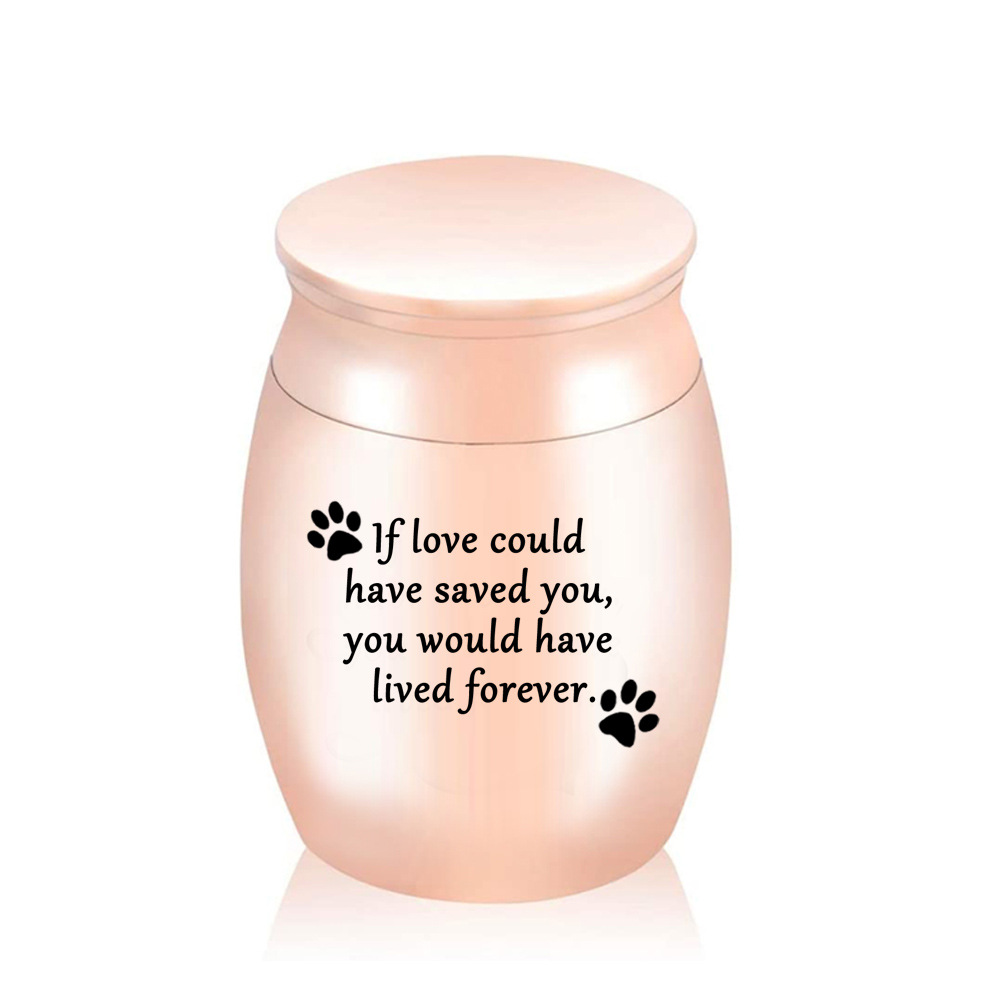 Pet Stainless Steel Urn Caskets Keramik Urn Necklaces for Ashes