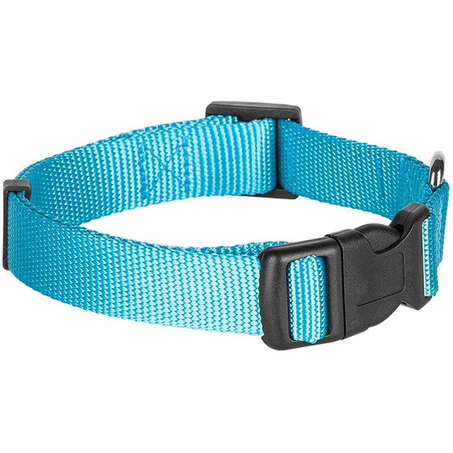 Wholesale Sustainable Chain Link Blue Bow Nylon Dog Collar Set