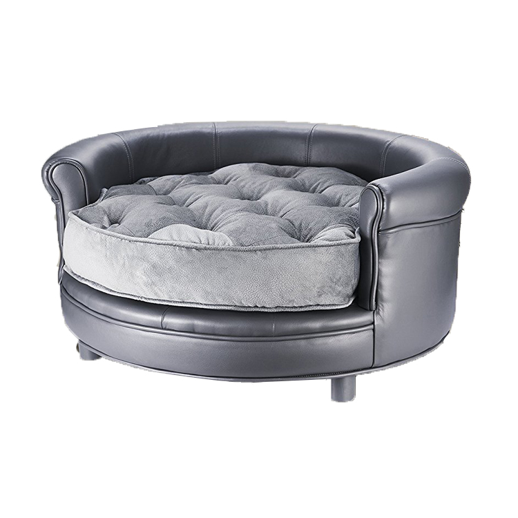 Chesterfield Faux Leather Orthopedic Pet Sofa Bed