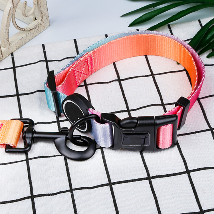  Lined Adjustable Pet Toys Wholesale Fashion Rainbow Rope Lead