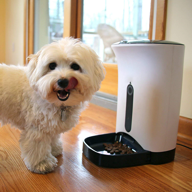  Pet Smart Food Dispenser with Stainless Steel Food Bowl for Dry Food