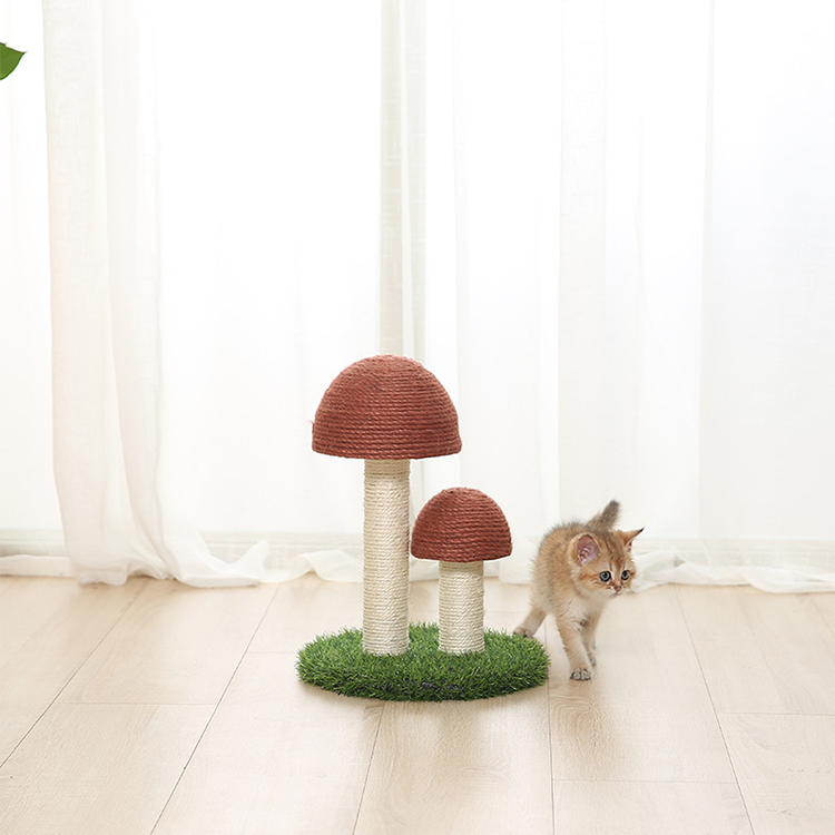 Wholesale Custom Big Mushroom Cat Tree Post Home Furniture Gardening Funny Cat Scratcher