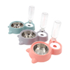 Pets Water And Food Bowl Set with Automatic Waterer Bottle for Small Or Medium Size Dogs Cats 