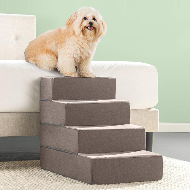 Memory Foam Pet Steps Easy Pet Stairs