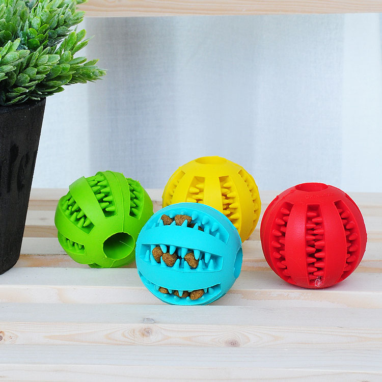 Watermelon Ball Pet Dog Toy Ball Chew Clean Teeth Grind Tooth Ball Pet Rubber Ball Dog Toy Leak Tooth Ball 