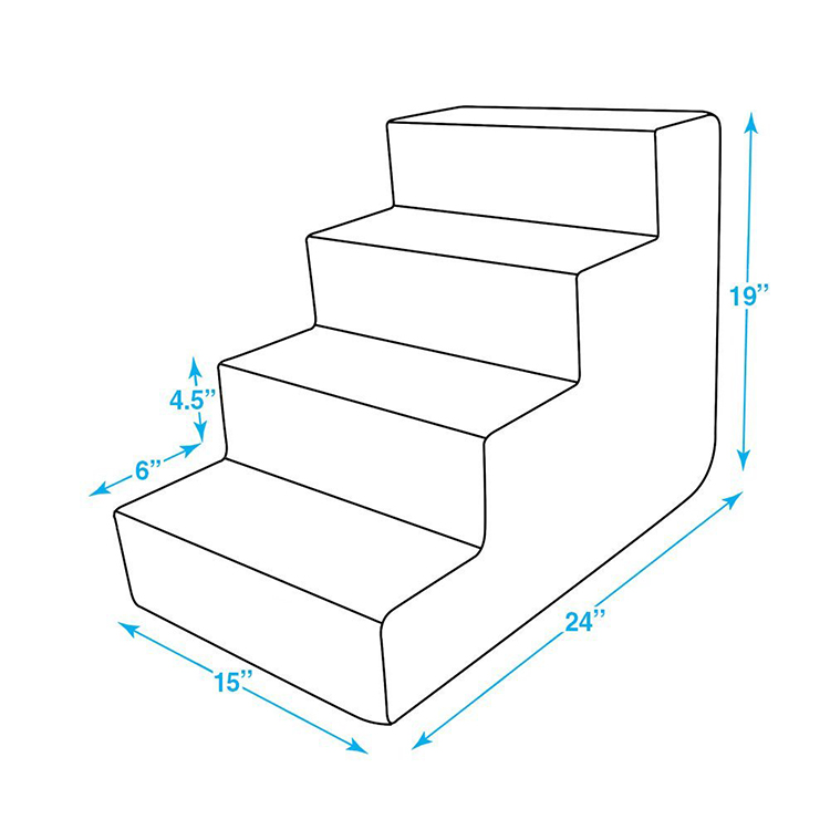 High Density Pet Stairs Memory Foam Pet Steps
