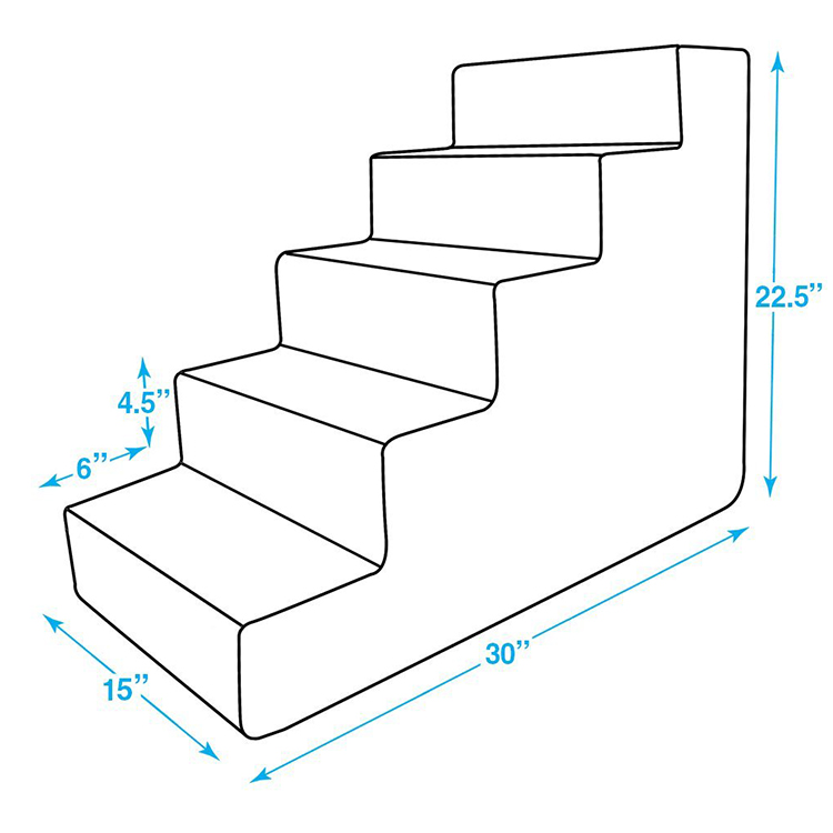 Anti-slip Pet Stairs High Density Memory Foam Pet Steps 