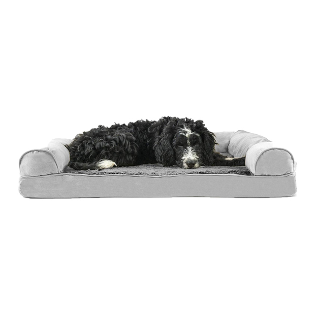 Faux Fur Bolster Top Paw Xl Best Cooling Orthopedic Harmony Memory Foam Dog Bed