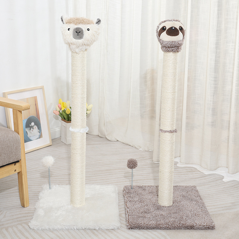 New Pet Product 2021 Cat Scratcher Post Seagrass Relaxing Scratching Hanging Post