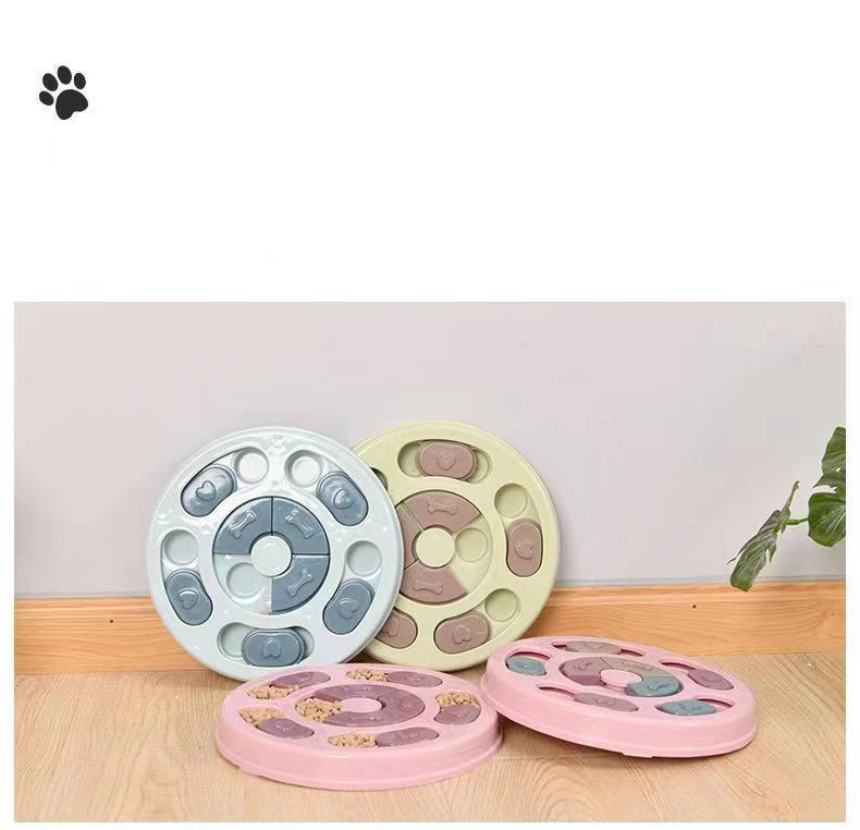 Cute Fun for Dog Educational Training Plastic Solid Bowl