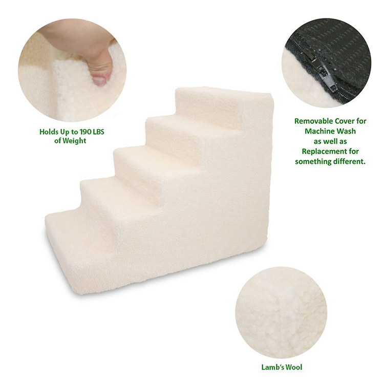 High Density Pet Stairs Memory Foam Pet Steps Anti-slip