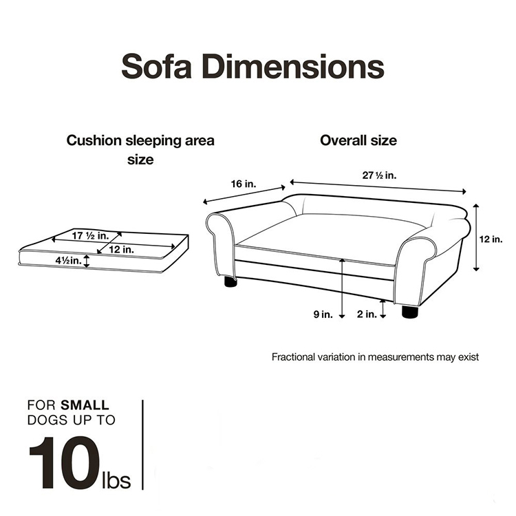 Comfortable Waterproof Luxury Memory Foam Pet Sofa Bed Furniture