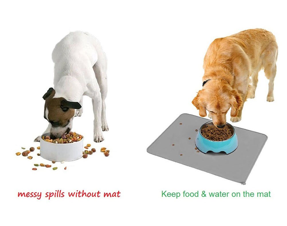 Non-Stick Food Pad Water Cushion Waterproof Silicone Dog Cat Bowl Mat 