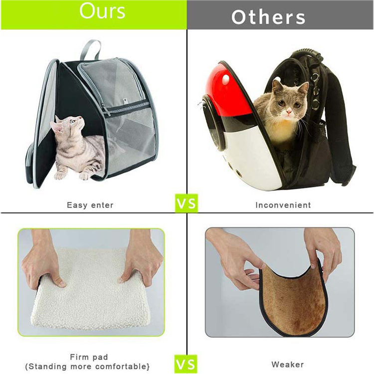 Soft Sided Travel Products Pet Bag Portable Carrier Dog Cat Bag Pet Carrier Bagpack 