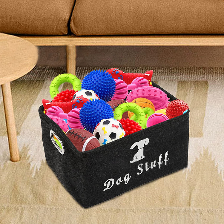 Felt Pet Toy Accessories Cat And Dog Storage Basket