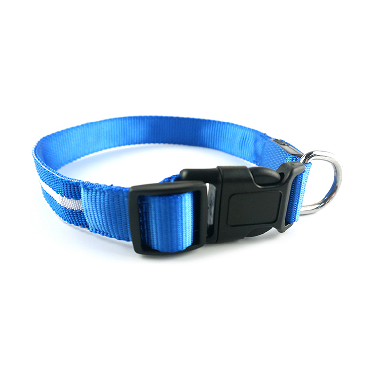 Usb Rechargeable Light Custom Adjustable Paracord Nylon Dog Collar Lead No Shock