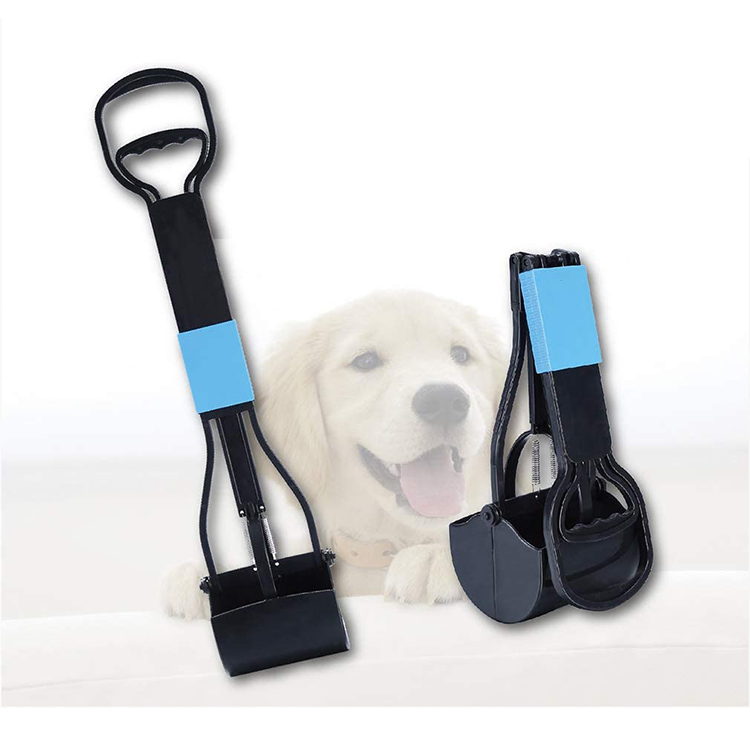 Pet Accessories Long Handle Waste Pooper Scooper for Dog with Poop Bag for Cats