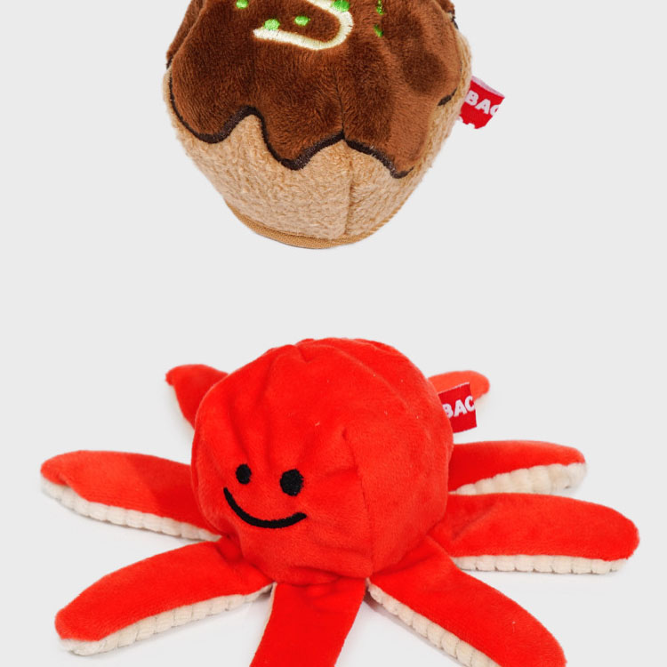 2022 Amazon New Arrival Cute Octopus Hide Food Sound Relief Plush Small Dog Pet Supplies