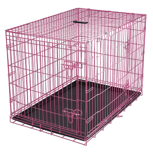 Folding Pink Cage Price Divider Cat Puppy Travel Double Dog Crate
