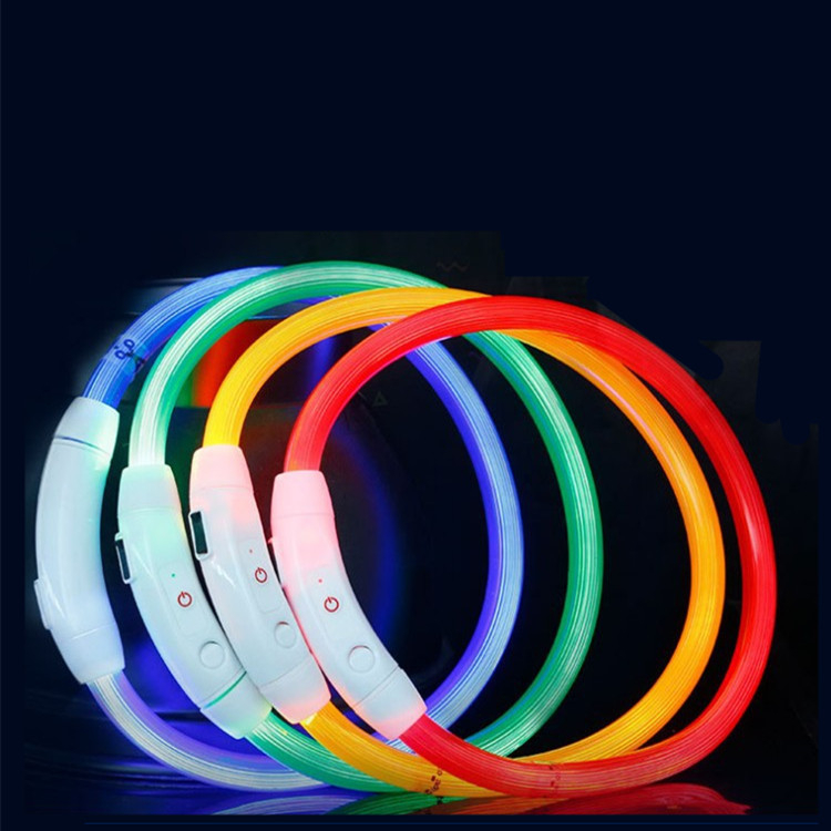 Fashion Custom Charm Led Usb Dog Neck Light Collar