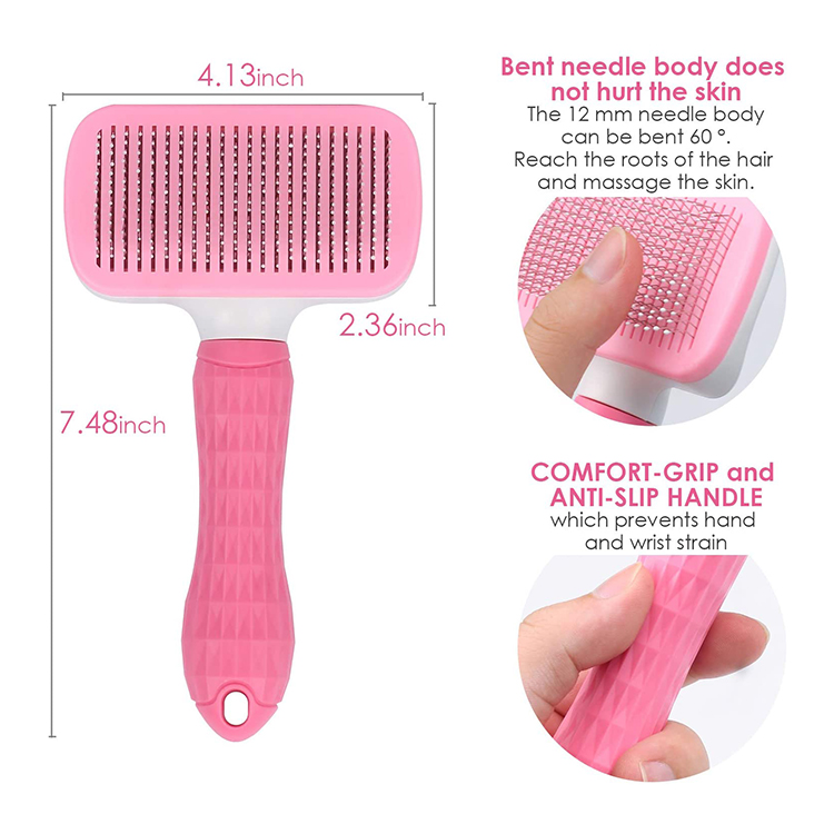 Self Cleaning Miracle Cat Best Soft Professional Dog Slicker Brush