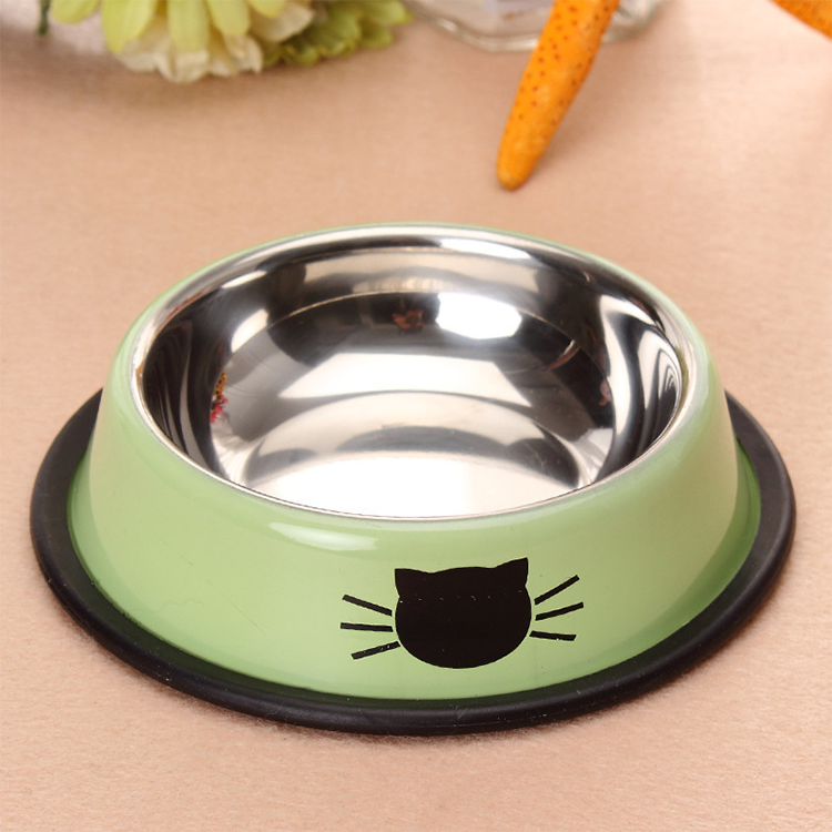 Pet Feeding Bowls Dogs Cats Pets Stainless Steel Dog Food Bowl