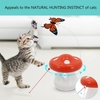 High Quality Interactive Funny Cat Toy with Butterfly Electric Automatic Rotating Cat Teaser Toy