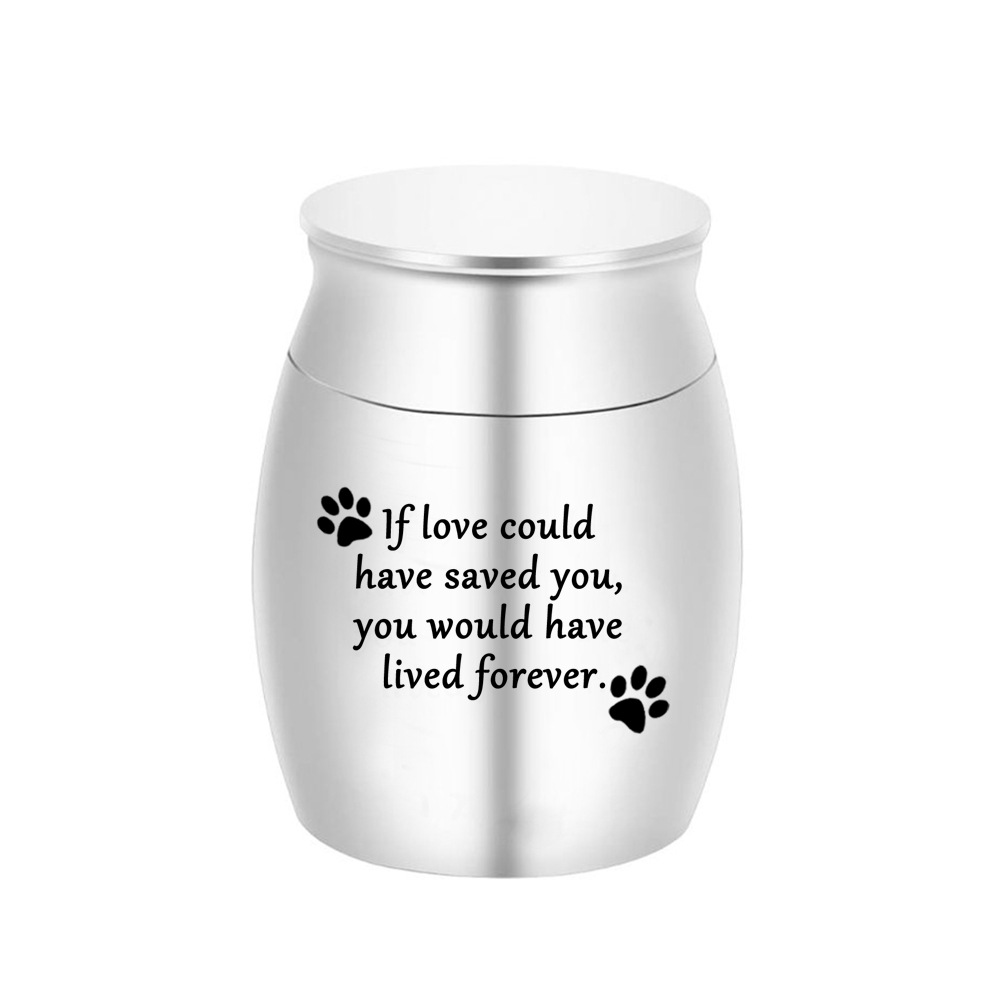 Pet Stainless Steel Urn Caskets Keramik Urn Necklaces for Ashes