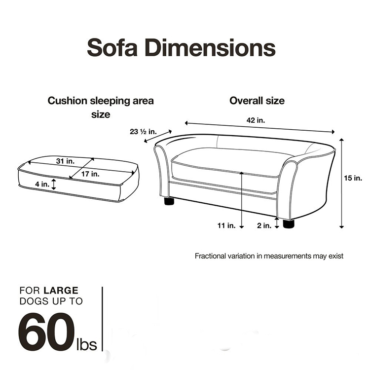 2021 New Comfortable Cover Memory Foam Dog Sofa