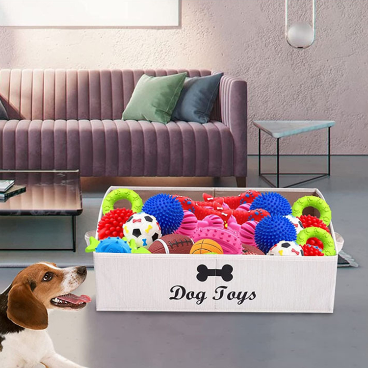 Trapezoidal Fabric Folding Pet Toy Storage Basket
