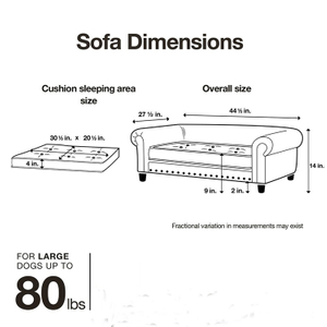 Luxury Orthopedic Waterproof Memory Foam Pet Chair Sofa Bed