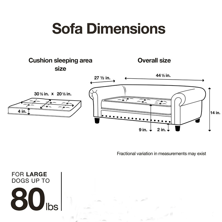 Luxury Orthopedic Waterproof Memory Foam Pet Chair Sofa Bed