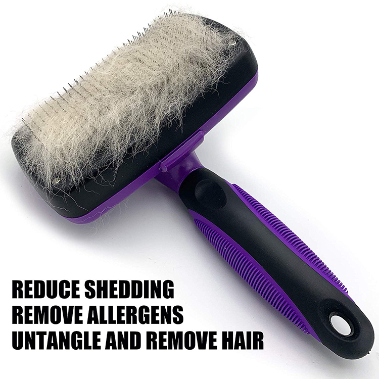 Self Cleaning Soft Cat Hertzko Slicker Brush for Poodles Dog