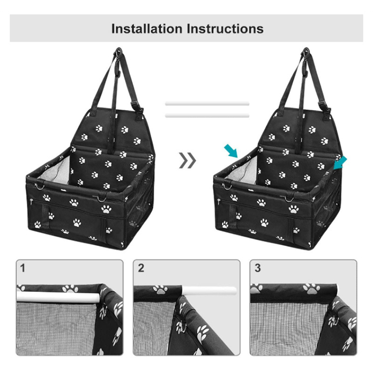 Outdoor Mesh Hanging Bag Breathable Waterproof Pet Car Seat Bed