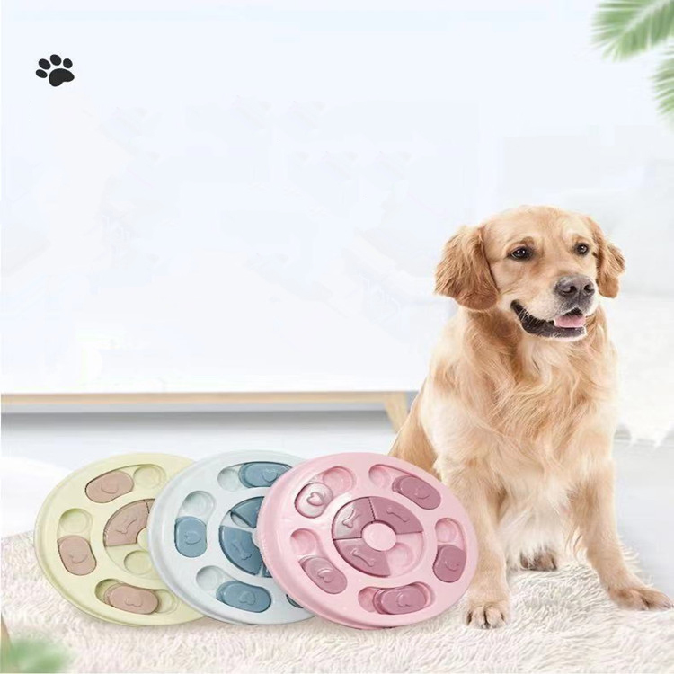 Cute Fun for Dog Educational Training Plastic Solid Bowl