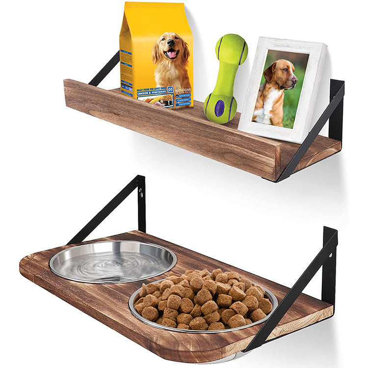 Durable Solid Classical Wooden Dog Rice Watering Bowl