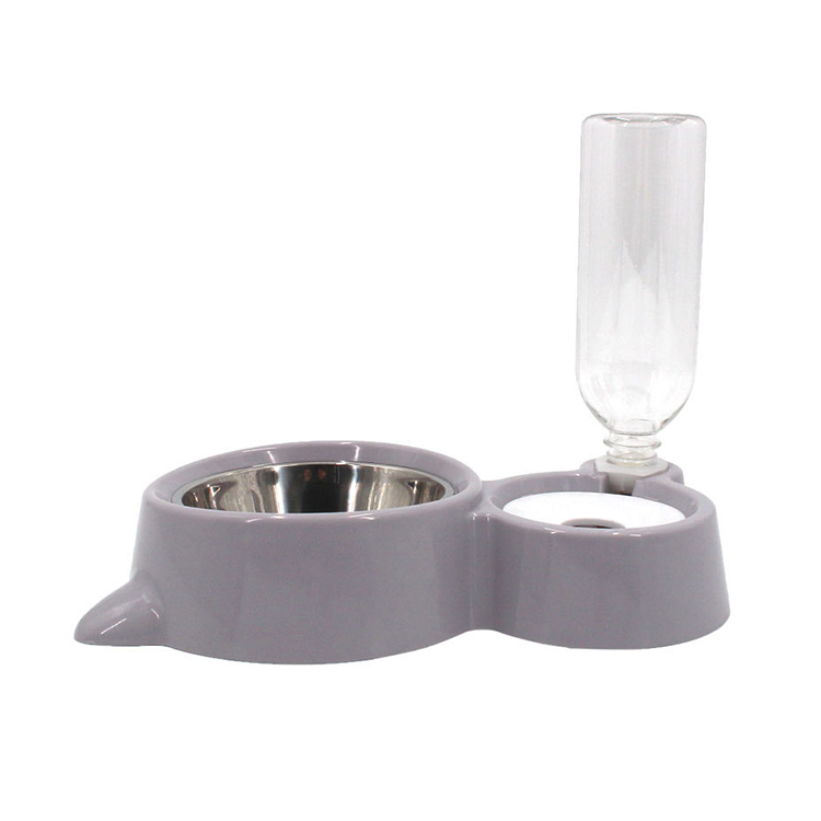 Pets Water And Food Bowl Set with Automatic Waterer Bottle for Small Or Medium Size Dogs Cats 