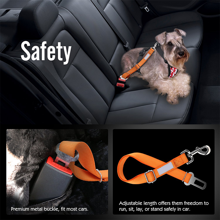 Safety Adjustable Strapping Accessories Luxury Dog Safety Car Belt
