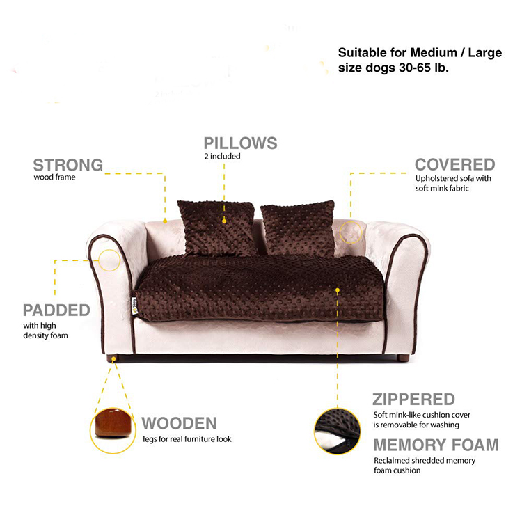 Cover Luxury Memory Foam Comfortable Dog Chair Pet Sofa