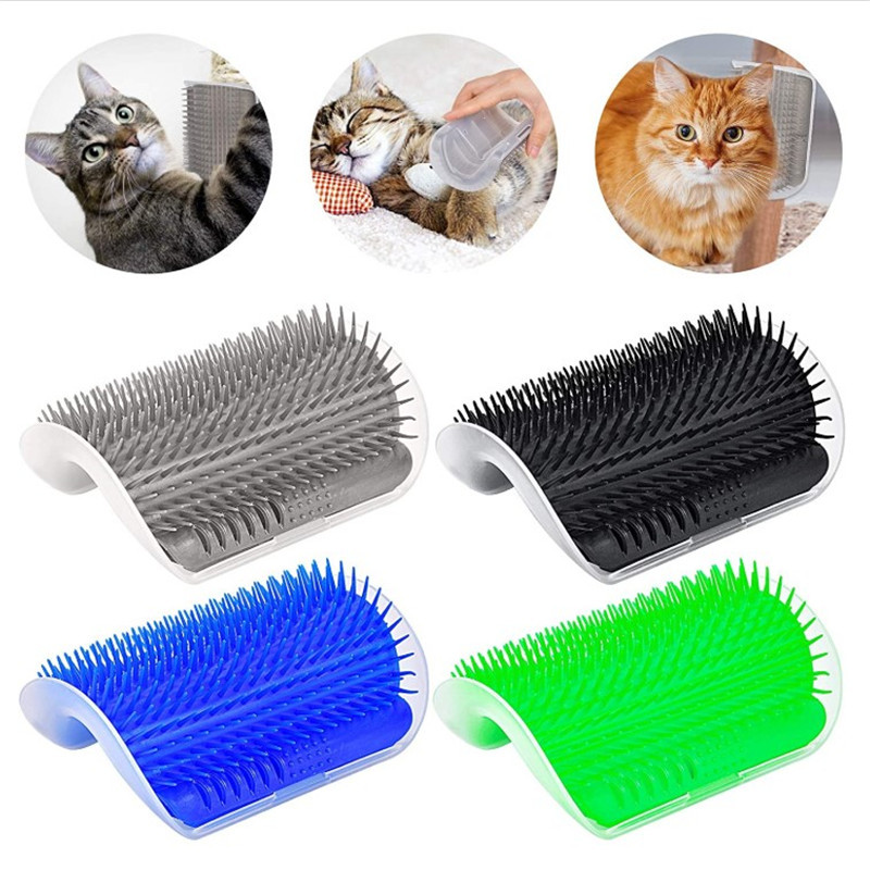 Cat Self Groomer Wall Corner Massage Comb Brush Medium Soft for cat face Scratcher For Fur Pet