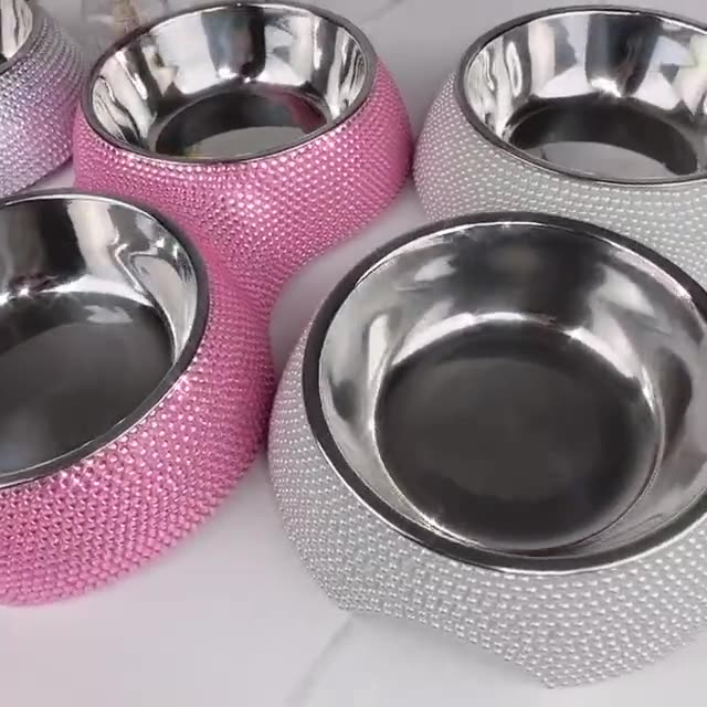 Stainless Steel Circle Practical Solid Pet Feeding Bowl
