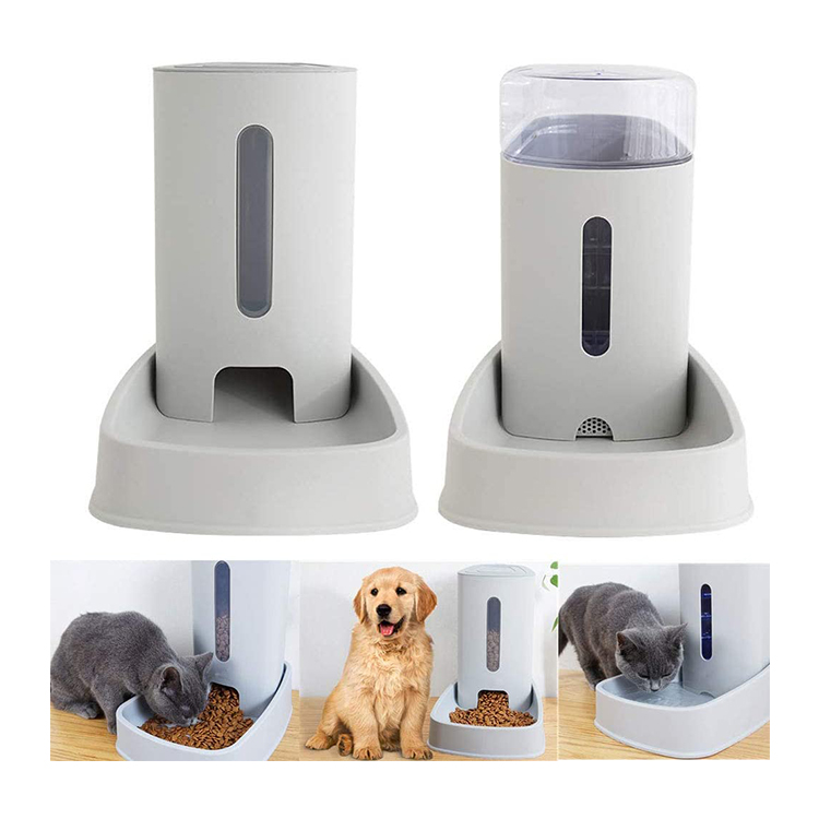 Automatic Pet Feeder Dog Water Dispenser 2 Pieces