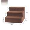 Washable Cover with Faux Suede Memory Foam Pet Stairs